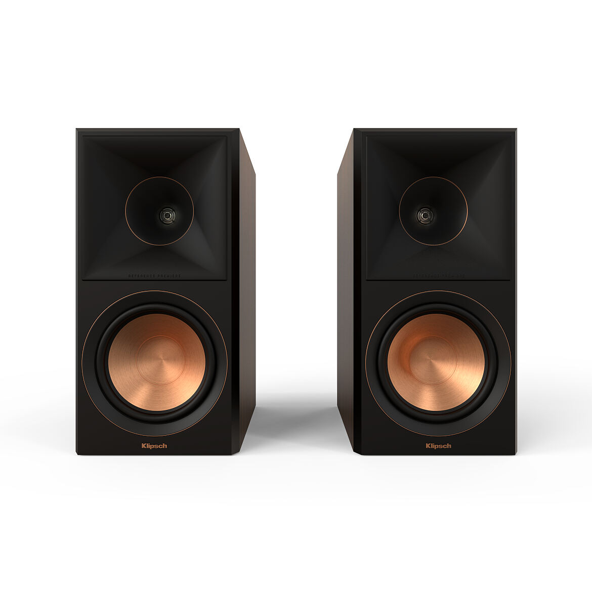 RP-600M-II - Walnut - Pair Front - Grille Off