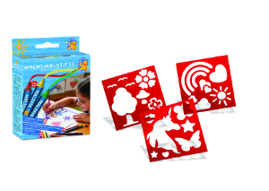 Malefix Wachsmalstifte Schablonen Set Einhorn