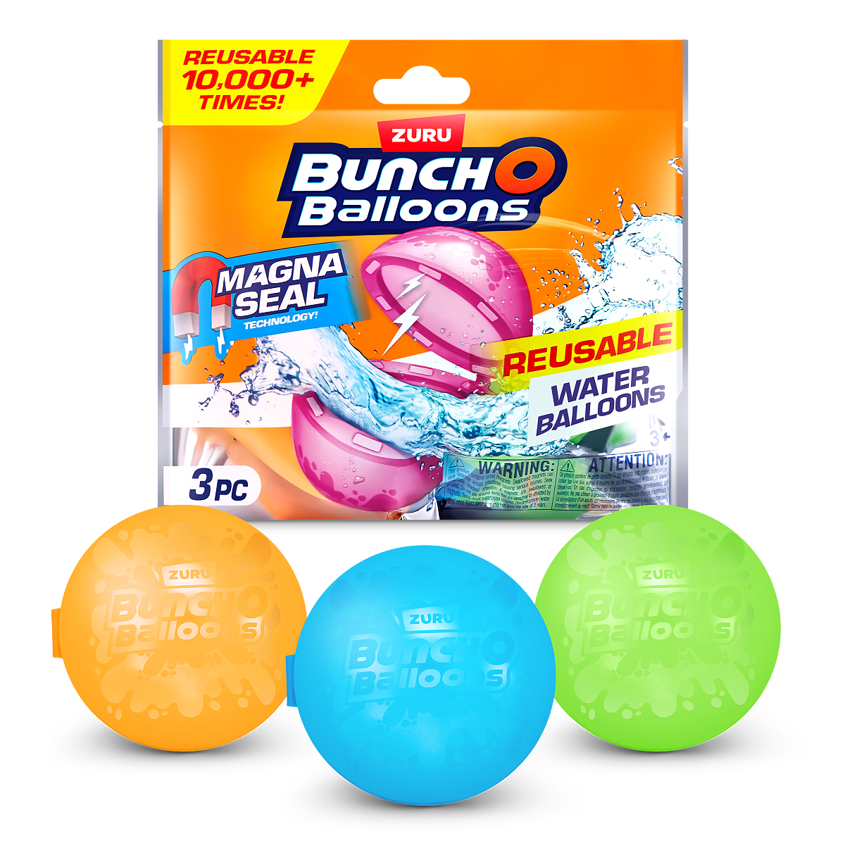 56592_BUNCH O BALLOONS_Reusable Water Balloons 3PK Foilbag_ECOM HERO A