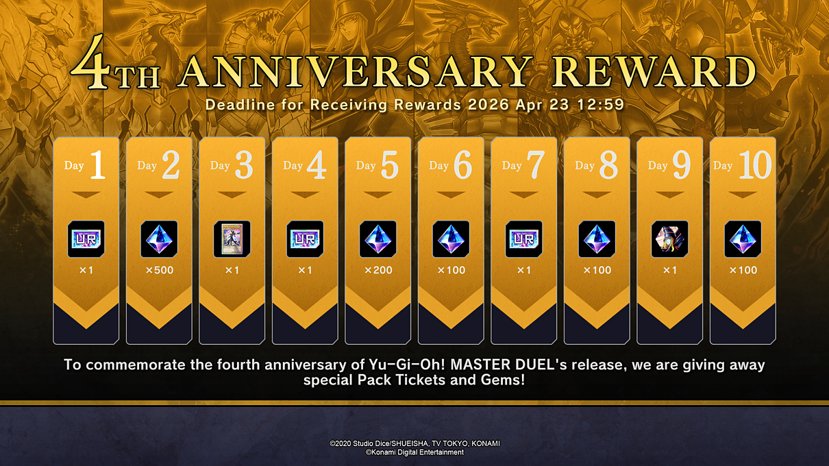 Yu-Gi-Oh! MASTER DUEL feiert 4-jähriges Jubiläum